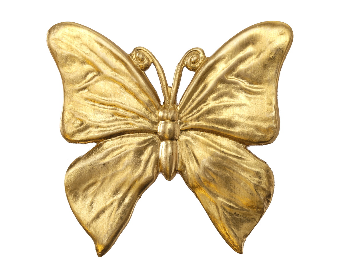 Vintaj Solid Brass Meadow Butterfly Focal 41x38mm