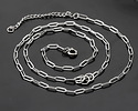 Stainless Steel Small Paperclip Chain, 18" Finished w/ 3 jump rings & 2" extender, 7.9x2.3mm links