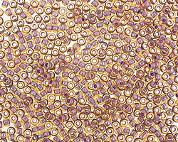 TOHO Light Topaz (with Opaque Lavender Lining) Round 11/0 Seed Bead