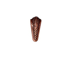 TierraCast Antique Copper (plated) Spiral Pinch Bail 7x15mm