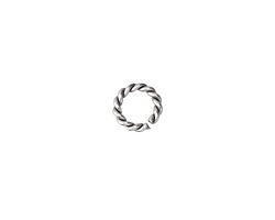Nunn Design Antique Silver (plated) Mini Rope Jump Ring 7.5mm