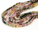 Tourmaline (Ombré) Faceted Rondelle 3x4mm