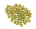 Czech Glass Avocado w/ Antique Gold Trica Beads 3x4mm