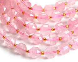 Madagascar Rose Quartz Energy Tube 10x9mm Beads