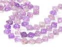 Lavender Amethyst Faceted Quatrefoil 13mm