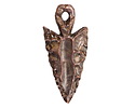 Mykonos Antique Copper (plated) Narrow Arrow Head Pendant 21x47mm