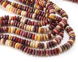 Mookaite Faceted Spacer Rondelle 2x5mm