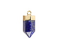 Lapis (Natural) Point w/ Gold Finish 8x16mm