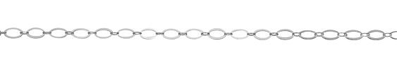 Silver (plated) Horse Eye & Ring Chain, 25ft Spool