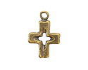 Mykonos Antique Brass (plated) Medium Simple Cross 16x25mm