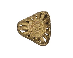 African Brass Radiant Sun Triangle 23-25x25-26mm