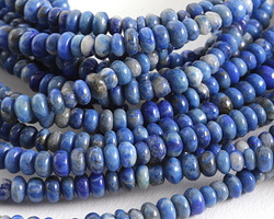 Denim Lapis Irregular Rondelle 2-3x4-5mm