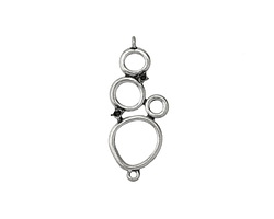 Zola Elements Antique Silver (plated) Open Bubbles Link w/ Open Settings 33x13.5mm