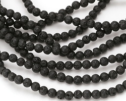 Lava Rock Round 6mm