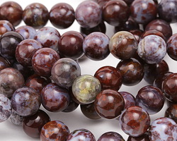 Red Lightning Agate Round 10mm