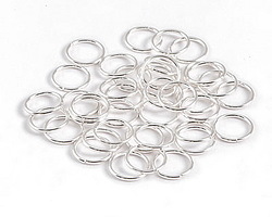Silver (plated) Round Jump Ring 10mm, 18 gauge