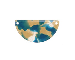 Zola Elements Tide Pool Acetate Half Circle Link 30x15mm