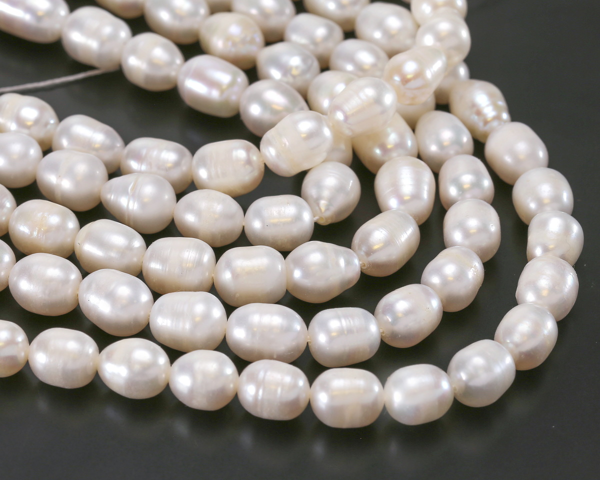 Pearly White Freshwater Rice Pearl 9-10mm