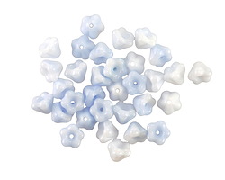 Czech Glass Periwinkle Bellflower 5x6mm