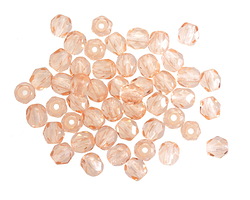 Czech Glass Rosaline Fire Polished Round 4mm