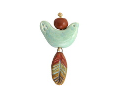 Gaea Ceramic Blue Bird & Feather Bundle