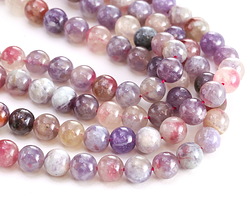 Pink Purple Tourmaline Quartz (A) Round 8mm