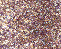 Miyuki Delica Cranberry Lined Light Topaz AB (DB0091) 11/0 Seed Bead