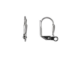 Stainless Steel Leverback Petal Earring w/ Open Loop 11x14mm (50 pieces)