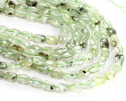 Prehnite (w/ Rutile) Microfaceted Oval 8x6mm