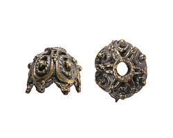 Mykonos Antique Brass (plated) Beaded Chandelier Bead Cap 11x14mm