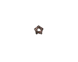 Mykonos Antique Copper (plated) Tiny Beaded Star Bead Cap 6mm
