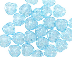 Czech Glass Crackled Blue Skies Heart 8mm