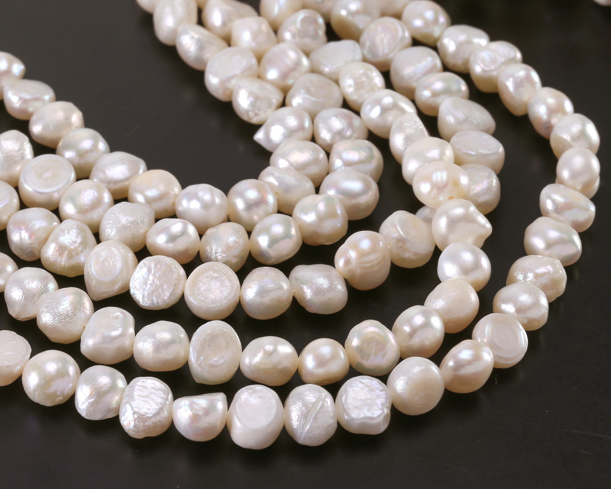Pearly White Freshwater Pearl Nugget 7-9mm
