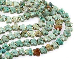 Peruvian Turquoise Microfaceted Butterfly 8x10mm