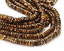 Tiger Eye Microfaceted Heishi 2x6mm