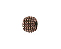 Mykonos Antique Copper (plated) Large Hole Pebbled Rondelle 10x13mm