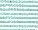 Czech Glass Aquamarine Opal AB Gem Cut Fire Polished Rondelle 2x3mm
