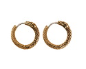 Nina Designs Bronze Ouroboros Huggie Hoop Earring Pair 16mm