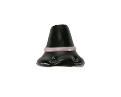 Witch's Hat Lampwork Glass Focal Bead 17-18x14.5-15mm