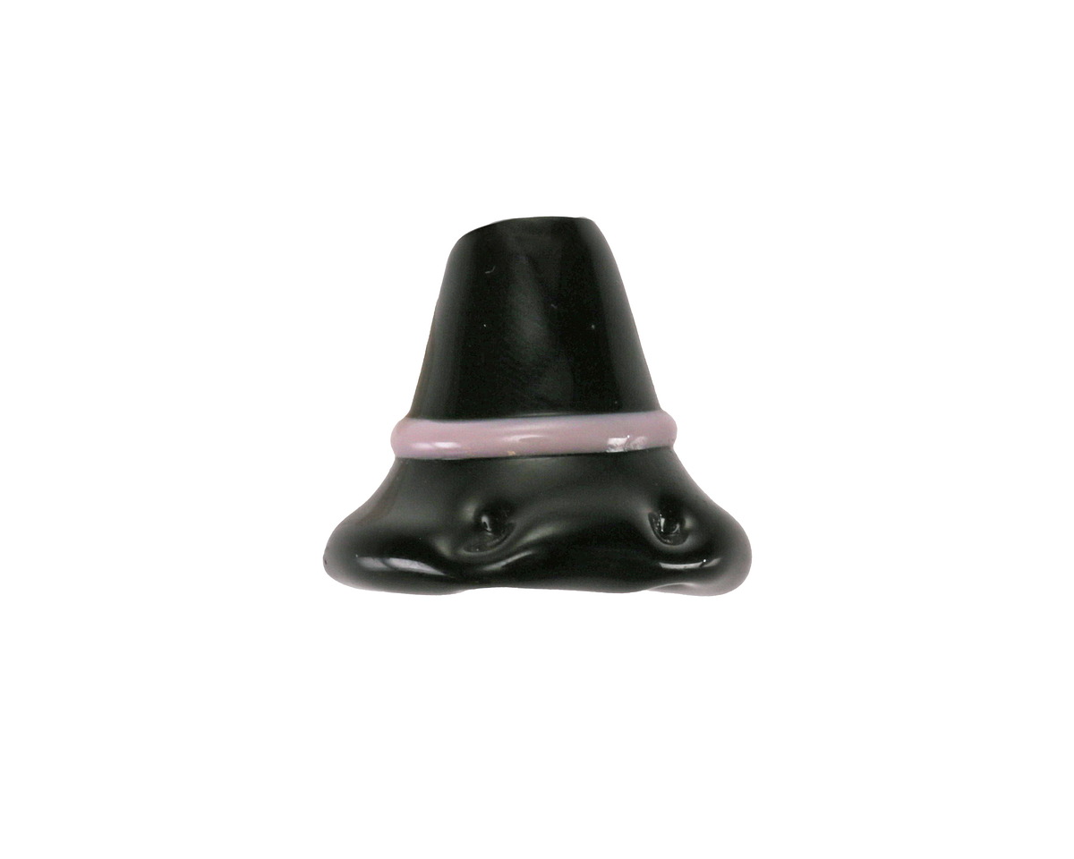 Witch's Hat Lampwork Glass Focal Bead 17-18x14.5-15mm