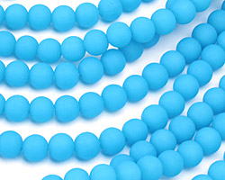 Forget Me Not Beach-Style Glass Round 8mm