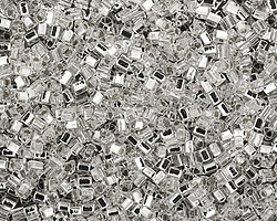 TOHO Crystal (with Silver Lining) Triangle 11/0 Seed Bead