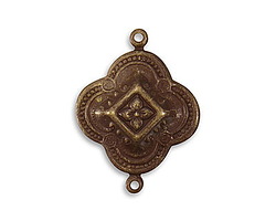Vintaj Natural Brass Bangalore Detail Connector 29x23mm
