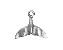Mykonos Antique Silver (plated) Whale Tail 23x20mm