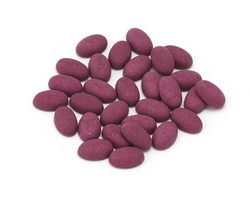 Matte Ruby Resin Oval Cabochon 4x6mm