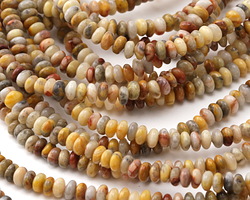 Crazy Lace Agate Rondelle 4mm