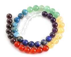 Chakra Mix (Garnet, Carnelian, Citrine, Green Aventurine, Pacific Blue Apatite, Lapis, Amethyst, Rock Crystal) Round 8mm