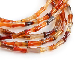 Carnelian (natural) Bone 12x5mm