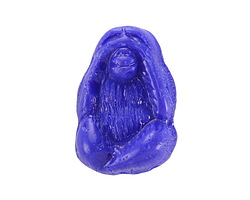 Czech Glass Cobalt "See No Evil" Monkey Focal Bead 16x22mm
