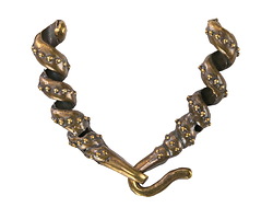 Mykonos Antique Brass (plated) Glue In 3mm Twisted Cord End Closure 60x10mm